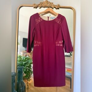 Antonio Melani Burgundy Lace Dress